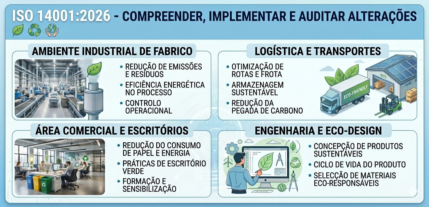  ISO 14001:2026 -  Compreender, Implementar e  Auditar - Alterações  